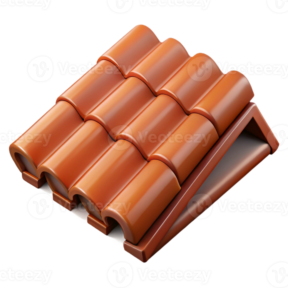 magnificent abstract Terracotta roof tile, high quality png