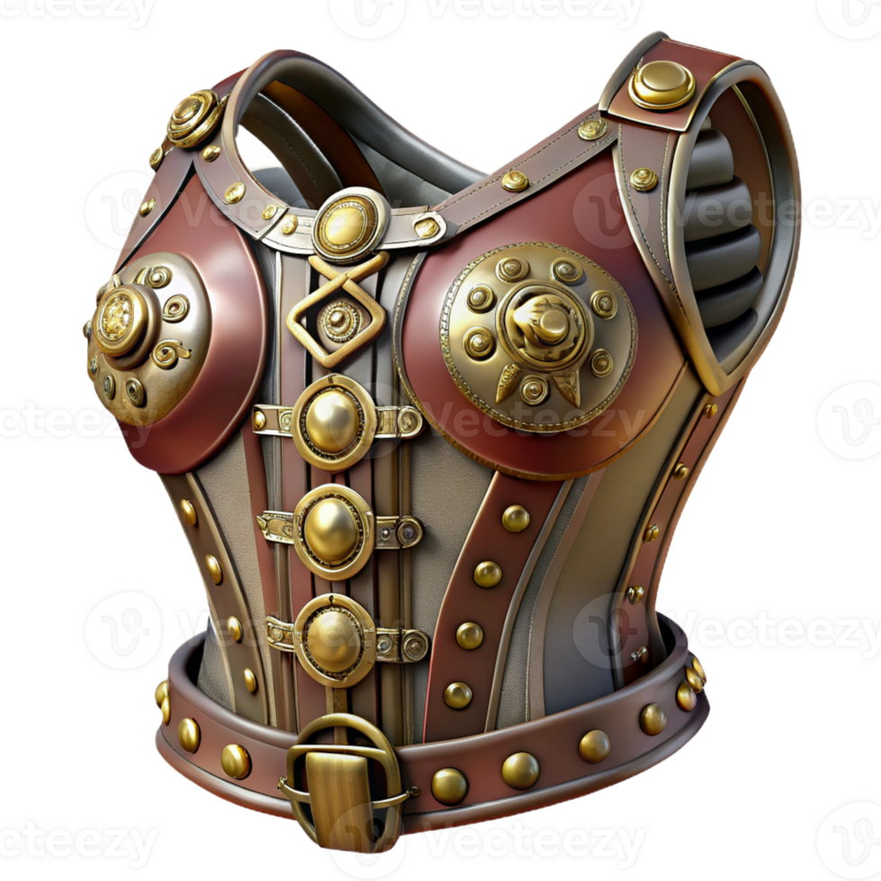 serene classic Steampunk corset with metal buckles and intricate lacework premium png