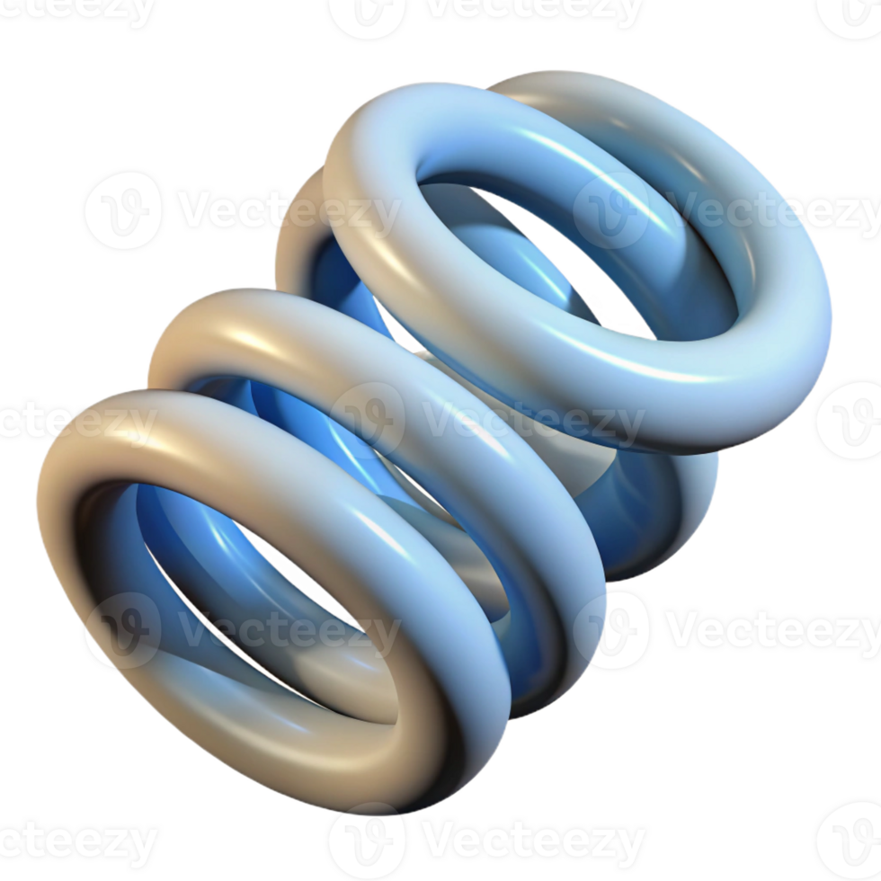 serene contemporary A spring, coiled and tight, premium png