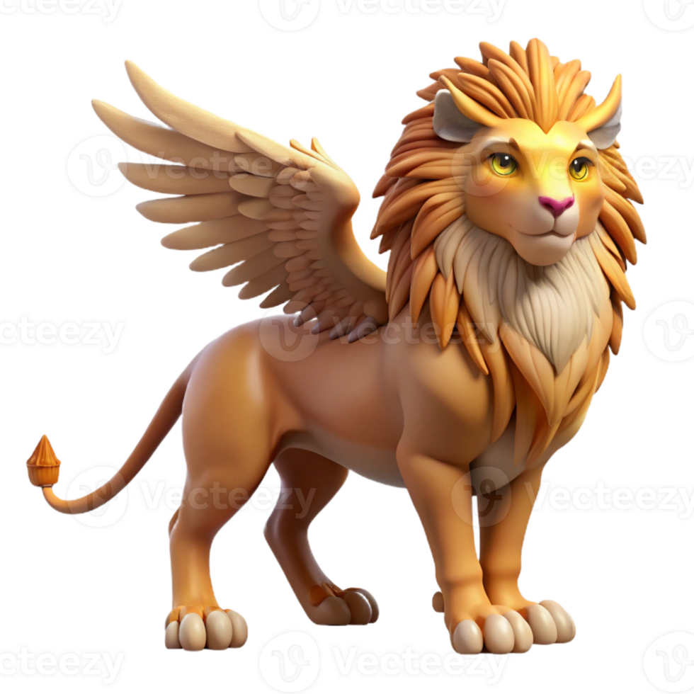 serene artistic Griffin, eagle-lion hybrid, powerful wings, high quality png