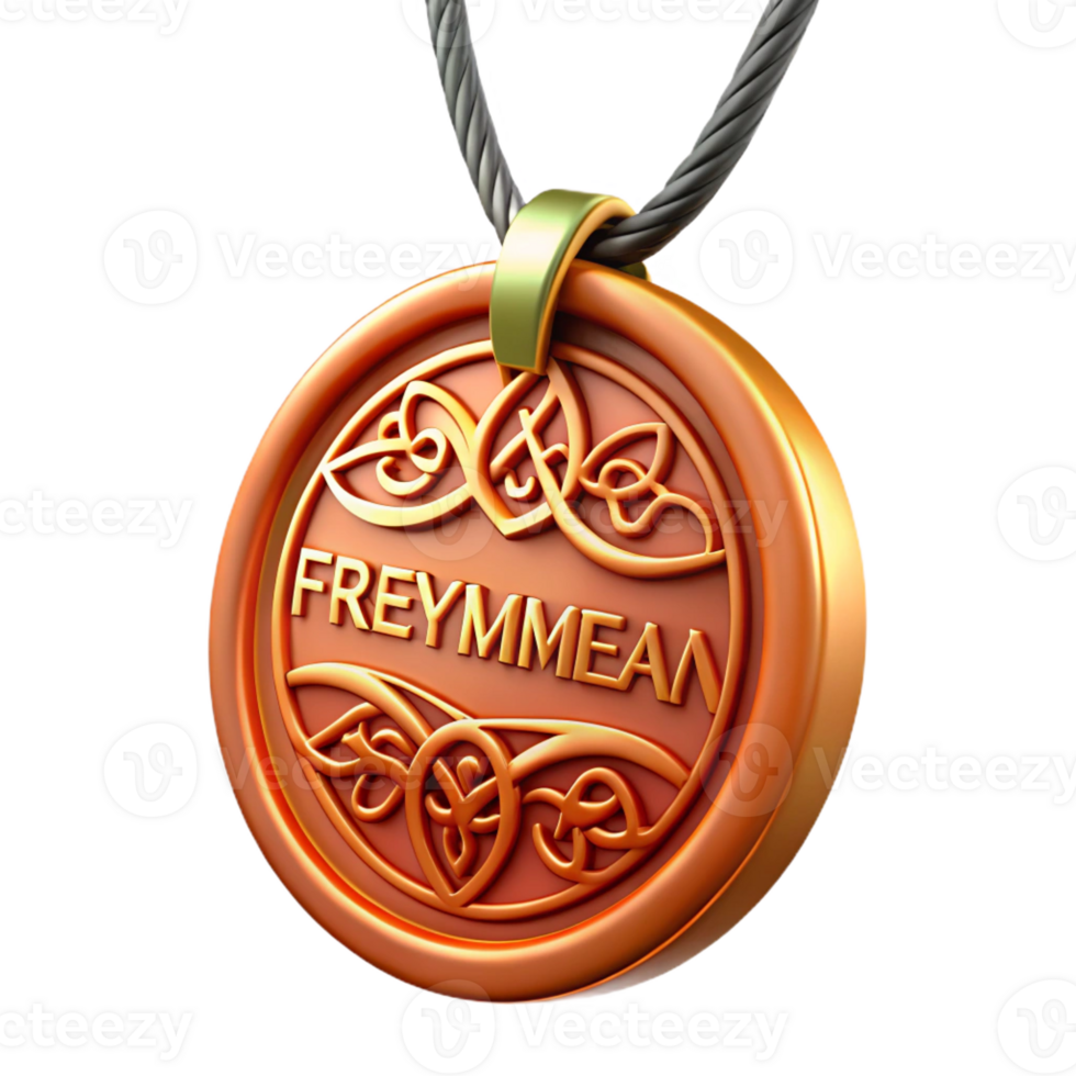 vibrant vintage Freyja's Necklace, Brisingamen, intricate design, genuine png