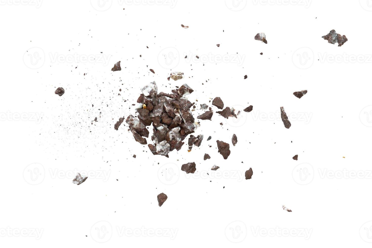 Rough explosion with dust particle photo