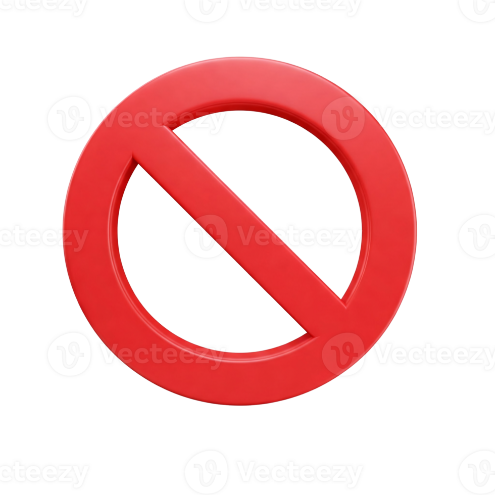 not allowed sign icon isolated on transparent background png