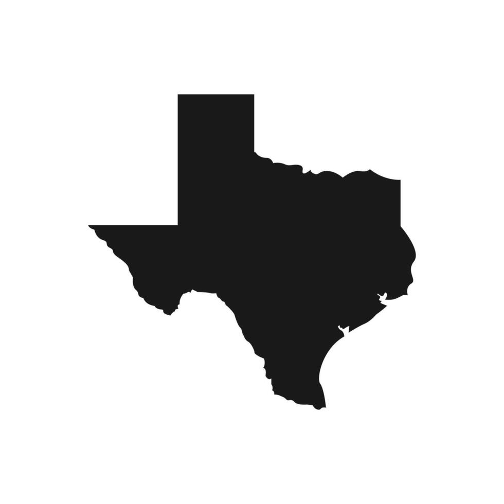 Texas map icon isolated on white background. illustration vector