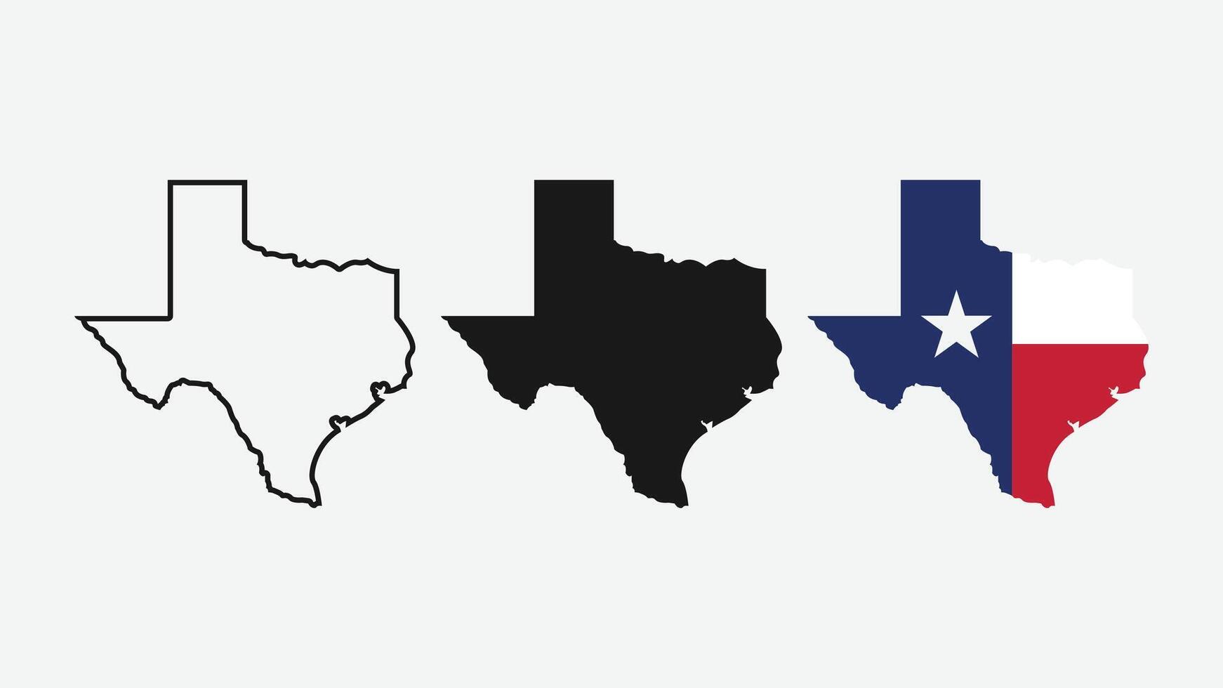Texas icon set. texas sign symbol vector