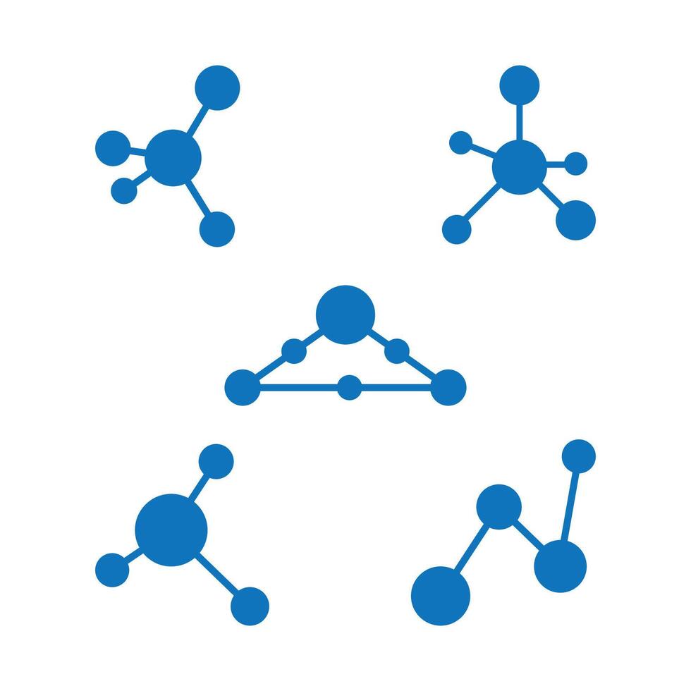 molecule logo icon design vector