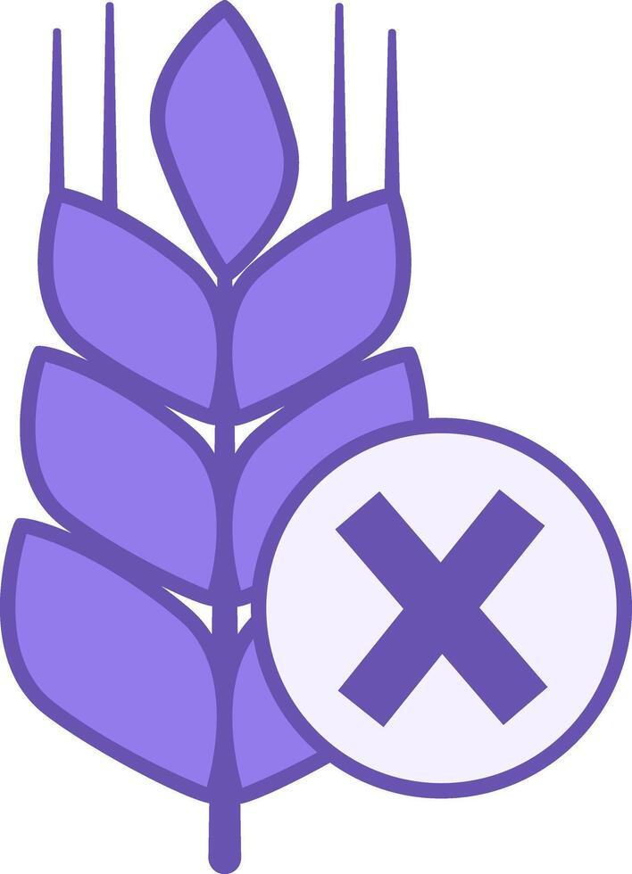 Colored Gluten Free Icon. Illustration. Gluten Free Product. Label for Packaging. Nutrition Concept vector