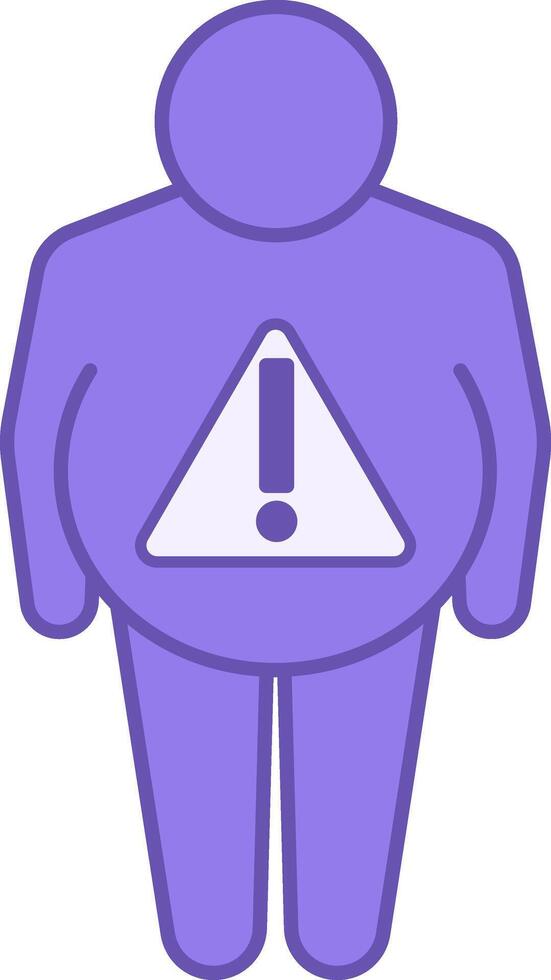 Colored Obesity Icon. vector