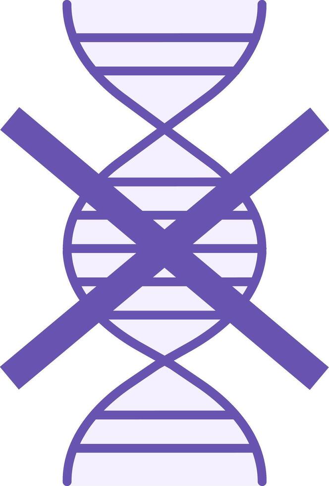 Colored GMO Free Icon. Illustration. Products Without the Use of Genetically Modified Organisms. DNA. Healthy Lifestyle. Nutrition Concept vector