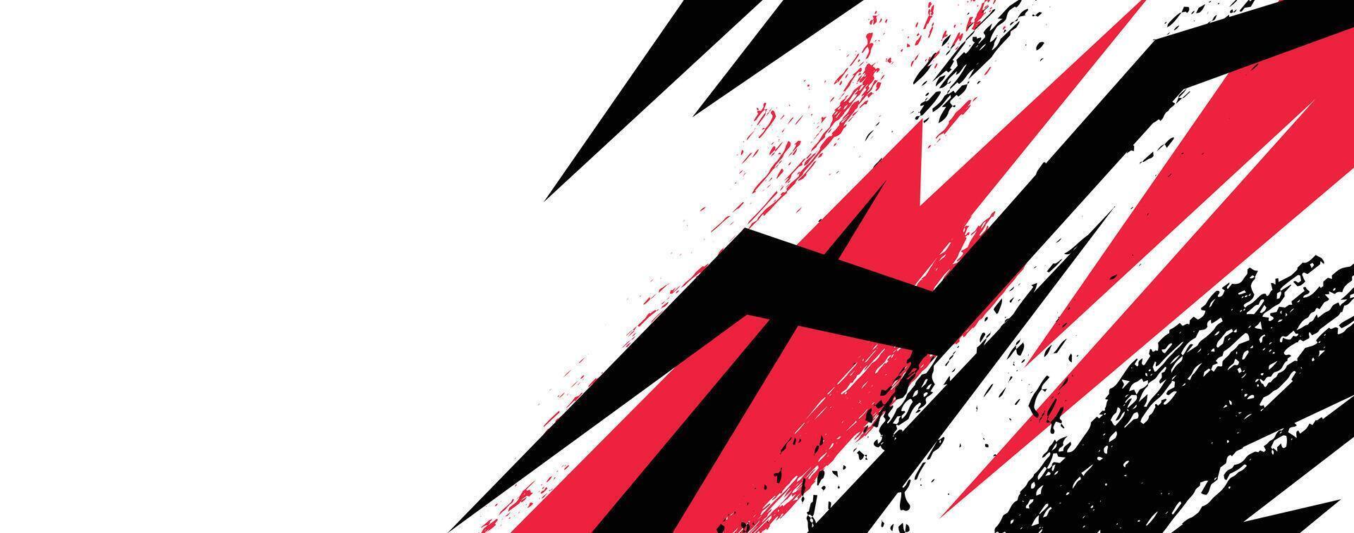Geometric red black pattern illustration. Sport car decal vector