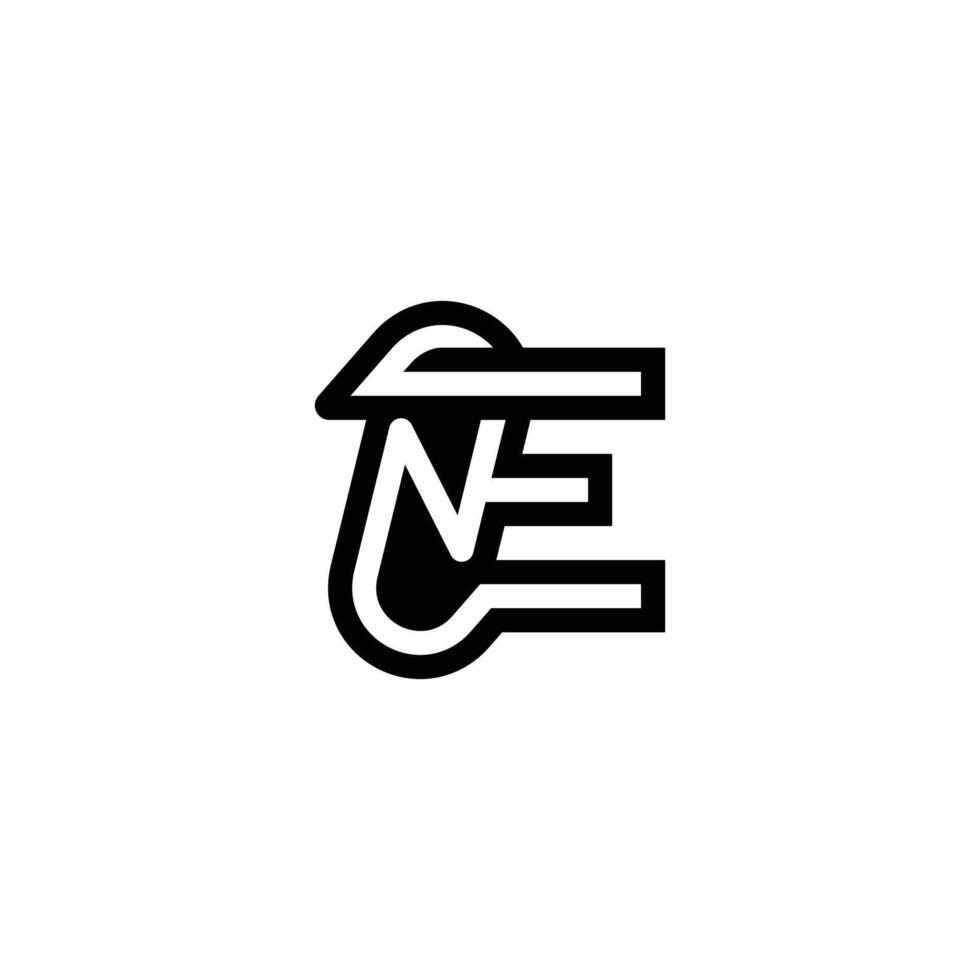High End EN NE Letter Logo for Luxury Branding vector