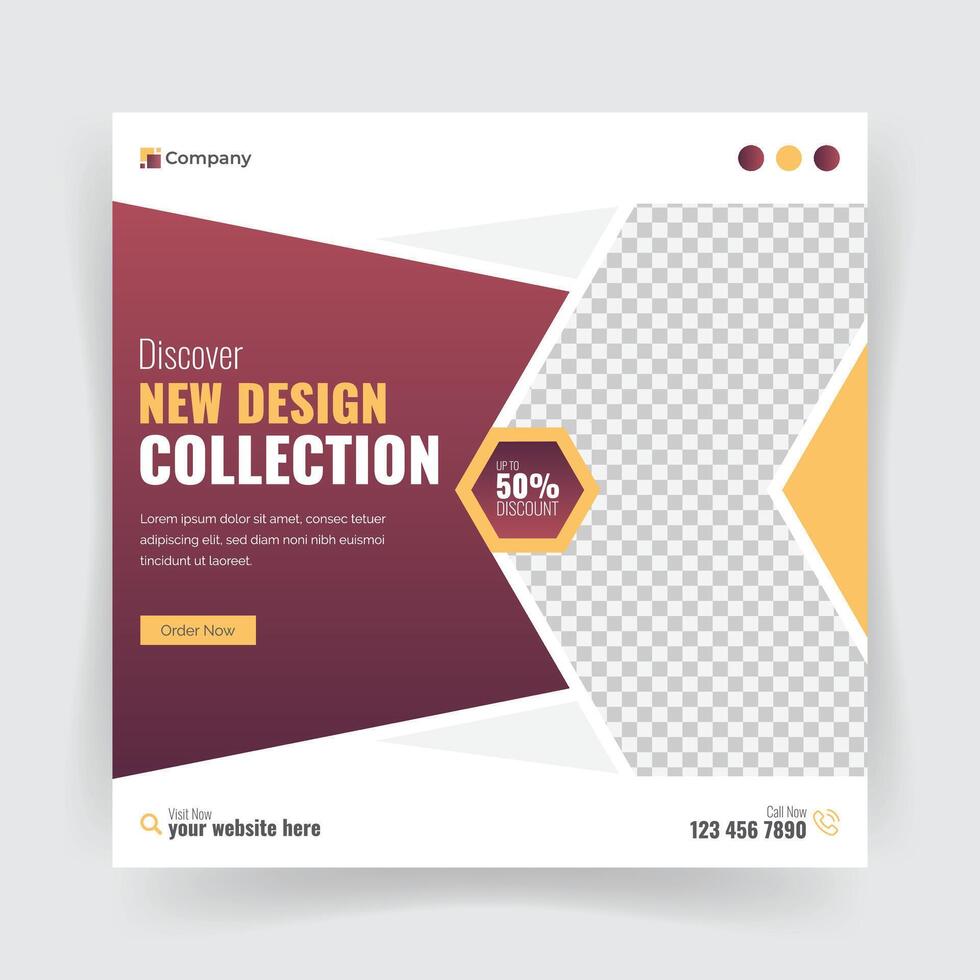 Trendy and Unique Fashion Sale Social Media Post Design vector