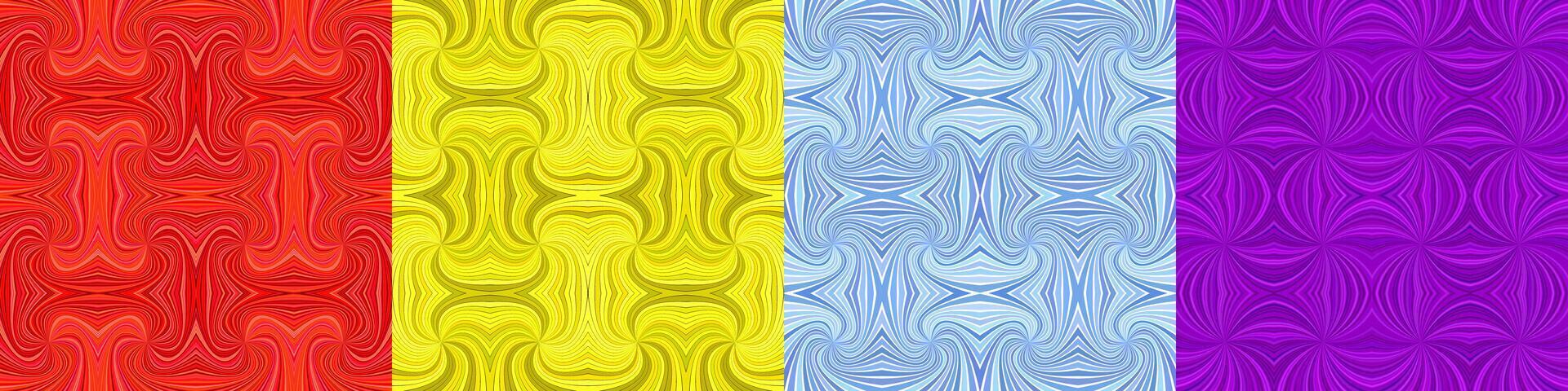 Abstract seamless curved stripe pattern collection vector