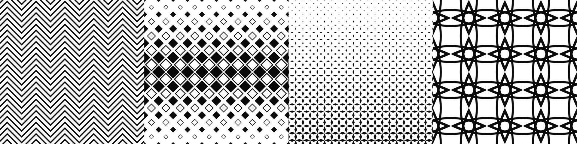 Monochrome pattern collection vector