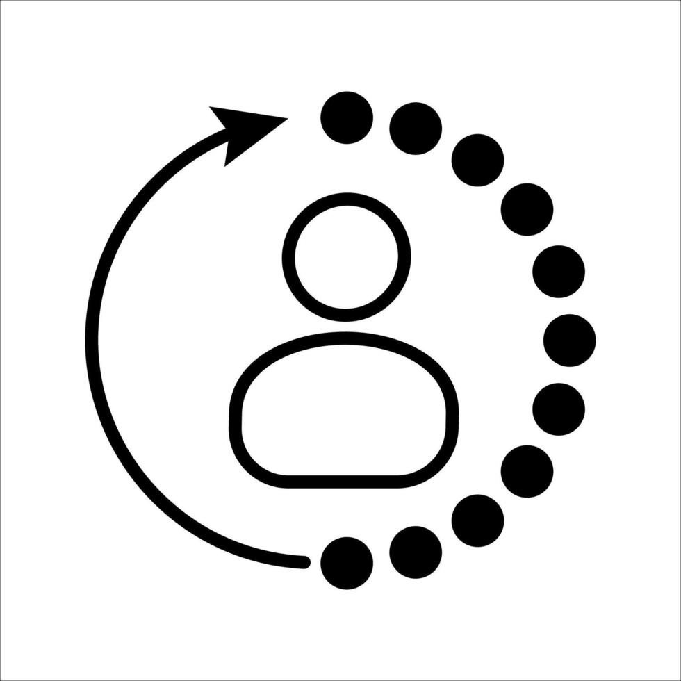 Employee retention Icon Symbol isolated white background. illustration. color editable. vector