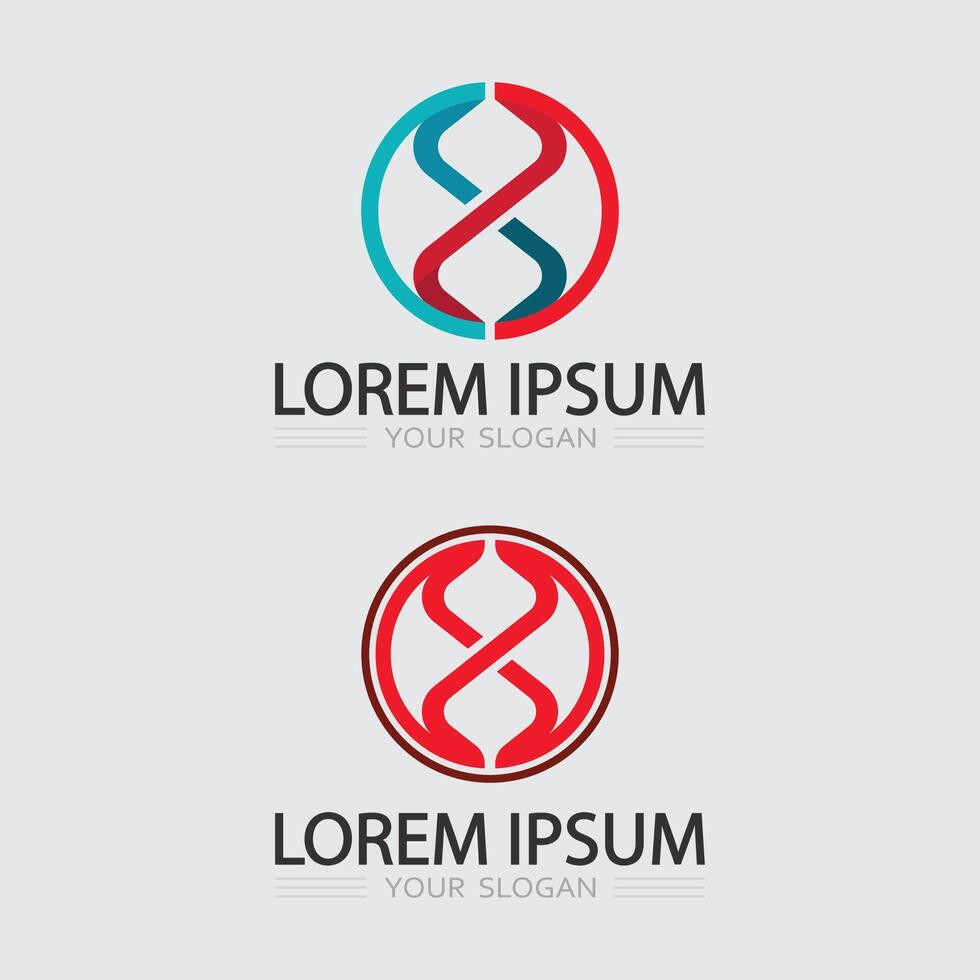 Business logo and design icon sign infinity vector
