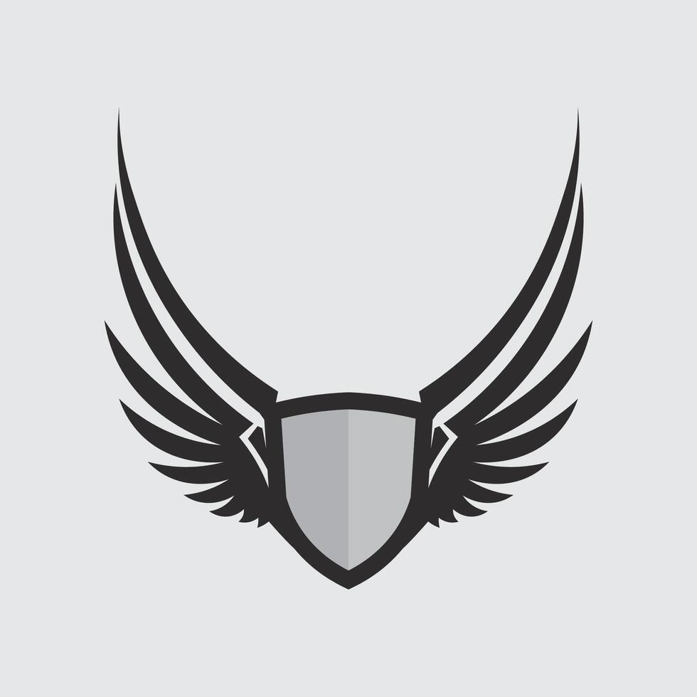 Wings logo and animal wing icon sign stock logo design graphic illustration vector