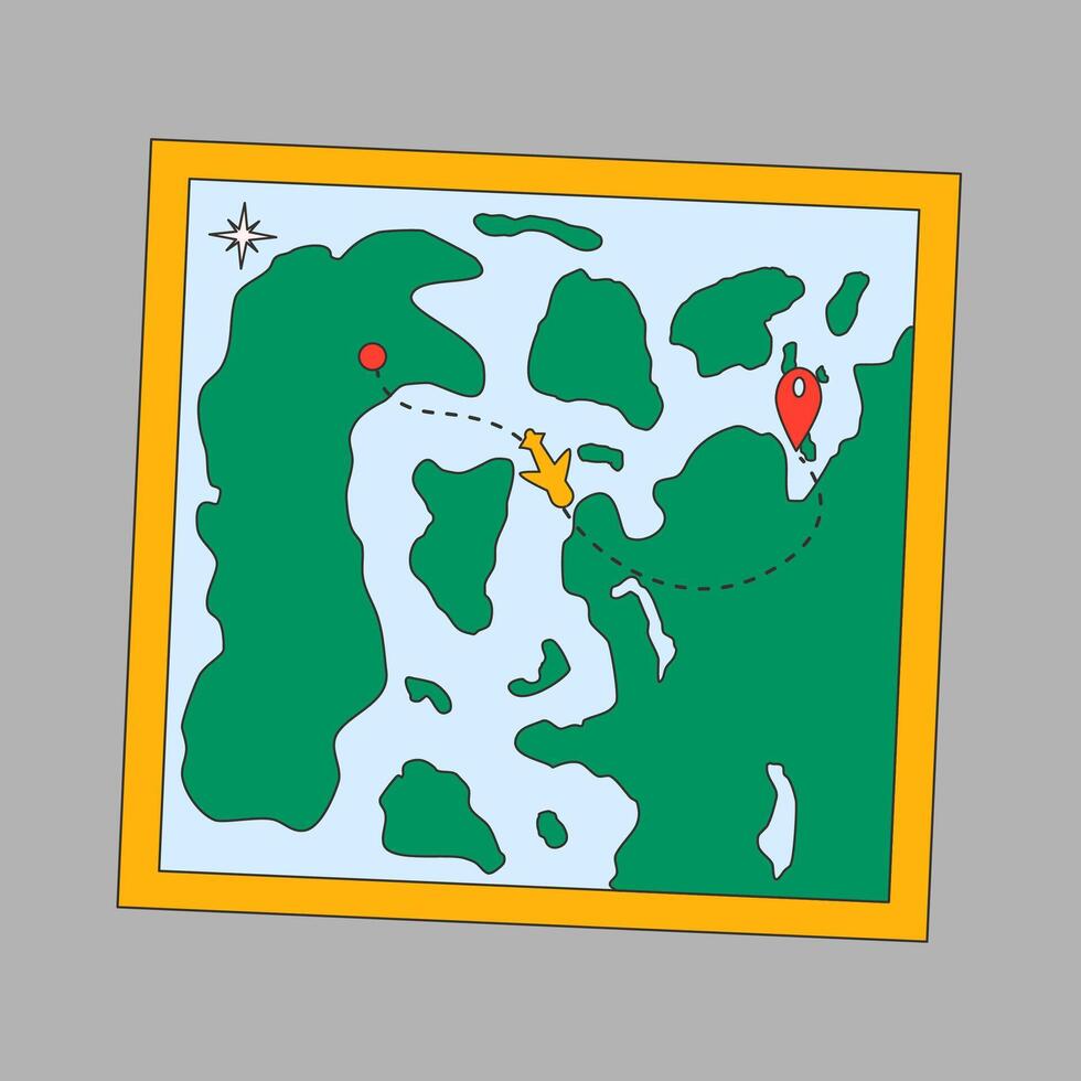 Travel Map Illustration vector
