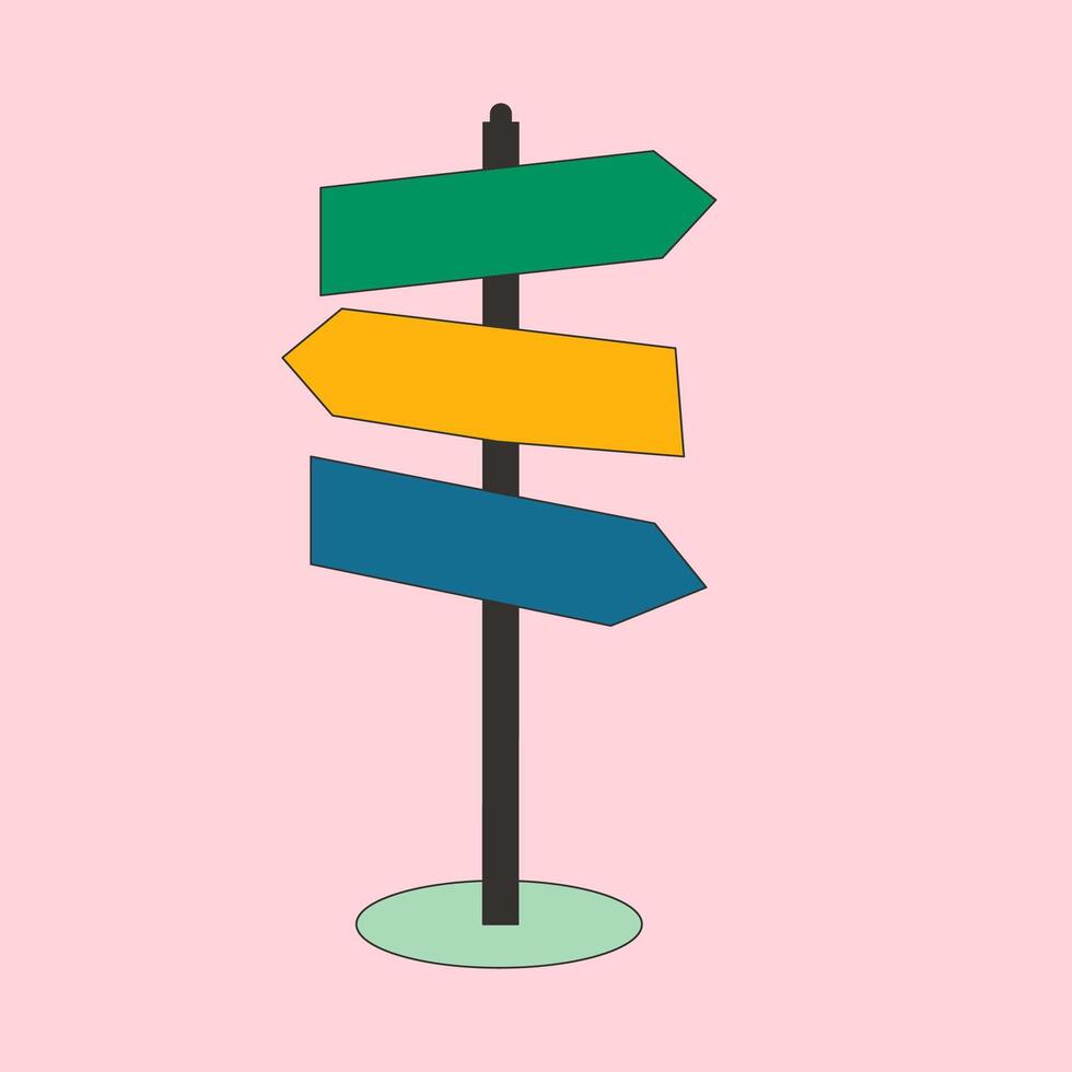 Road Direction Sign Illustration vector