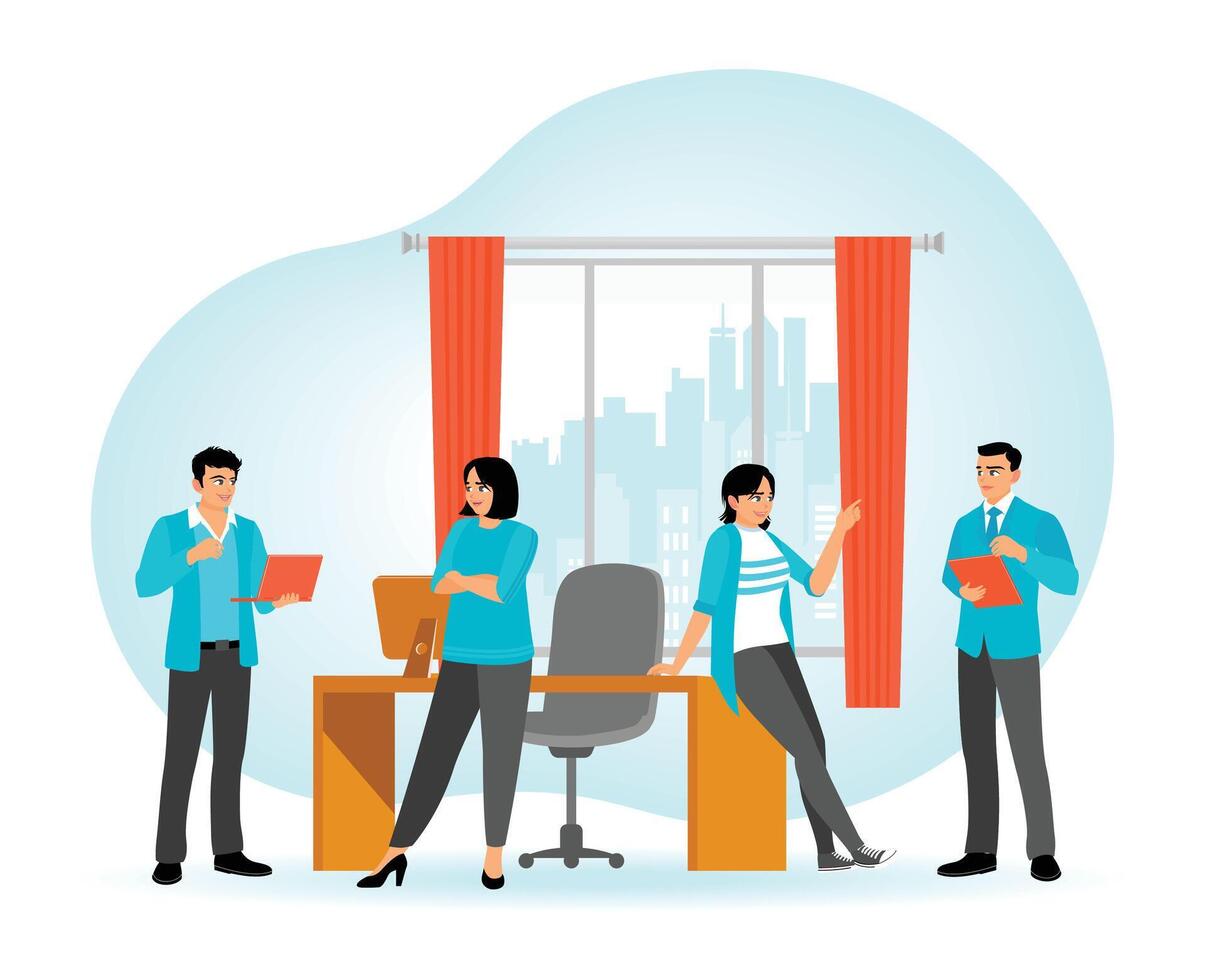 startup office or people teamwork concept. vector