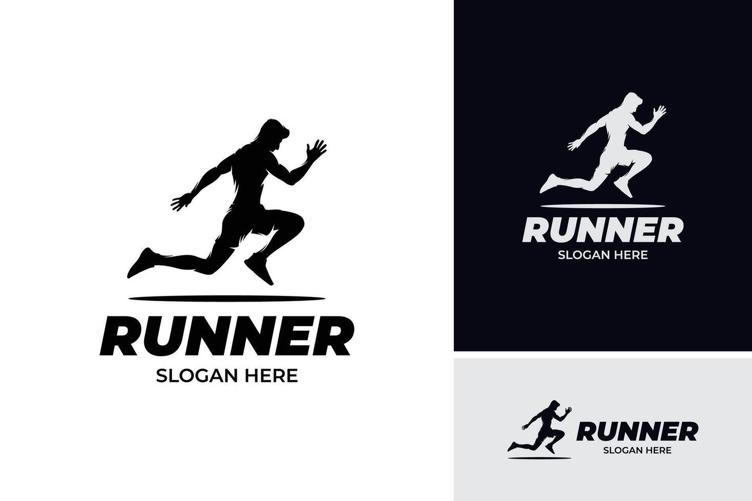 Running logo design inspiration vector