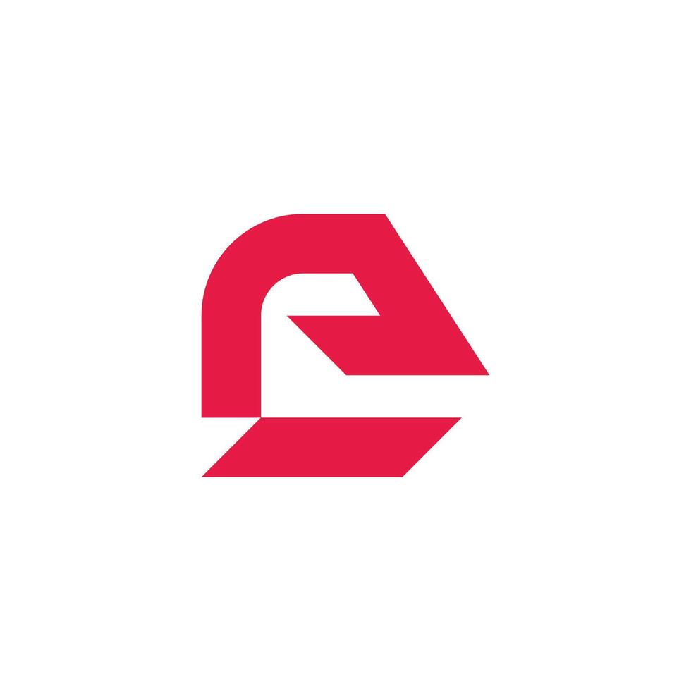 letter le abstract geometric arrow logo vector
