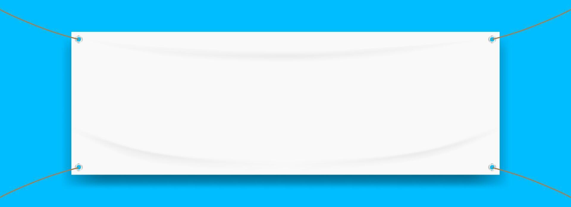 vinyl banner blank for mock up, fabric empty for banner advertising vector