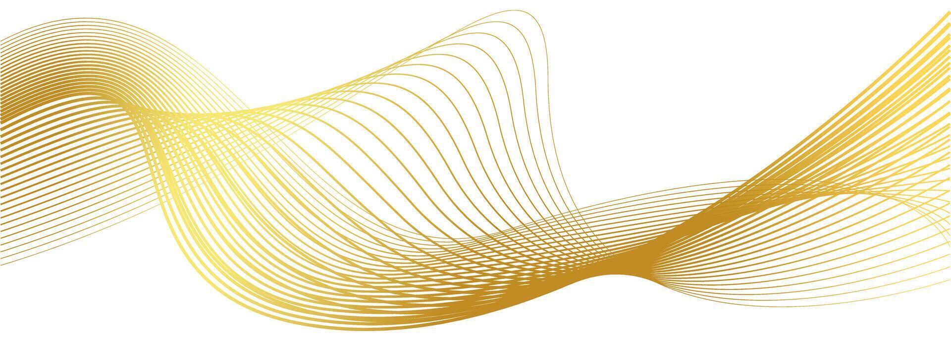 luxury gold line wavy pattern, line golden wave curve vector
