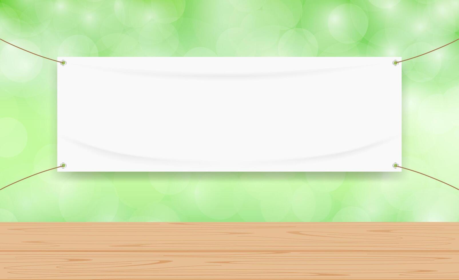 vinyl banner blank for mock up design, fabric empty for banner advertising vector