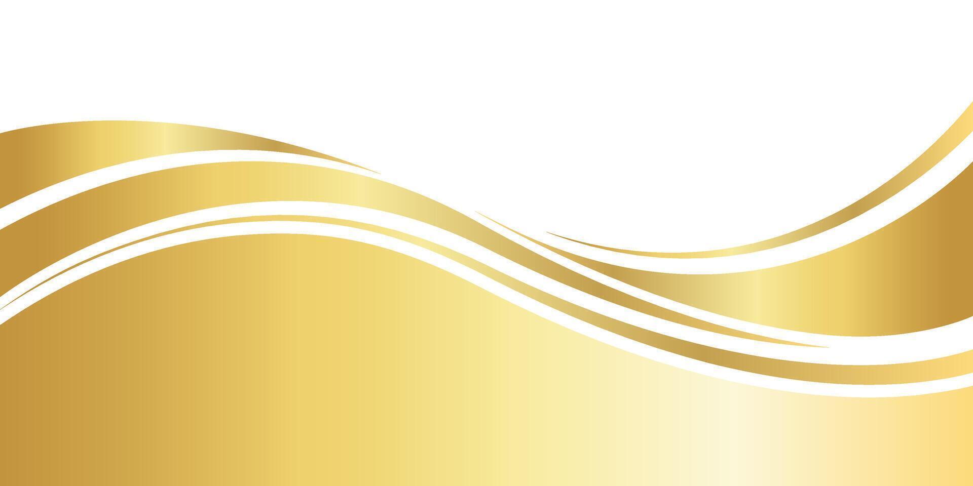 gold gradient for banner, golden wavy shape vector
