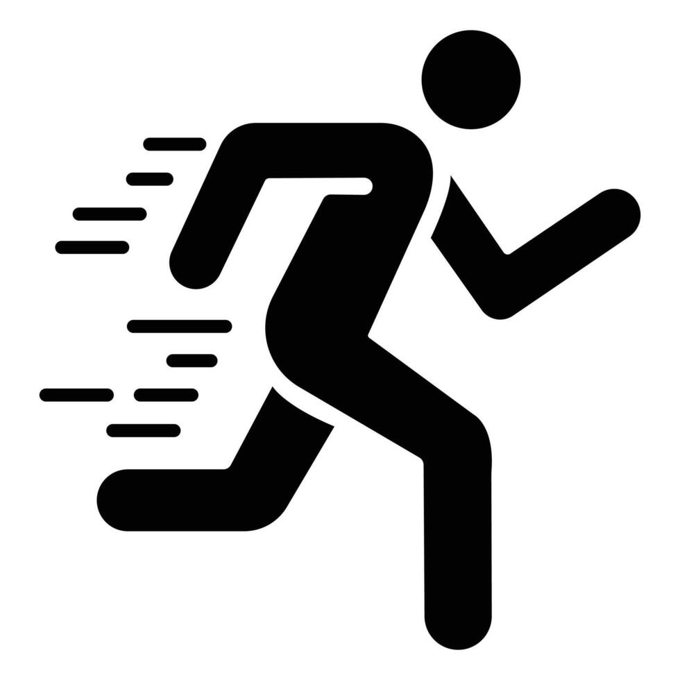 a running Icon illustration vector