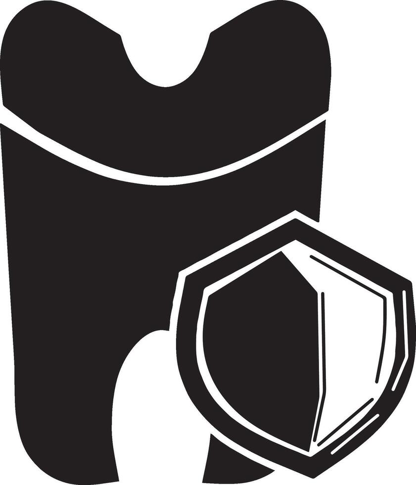 dental care icon dental fortress from germs vector