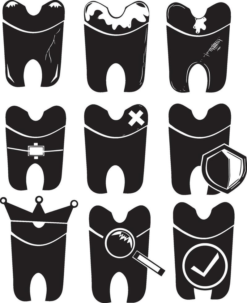 dental care icon set vector