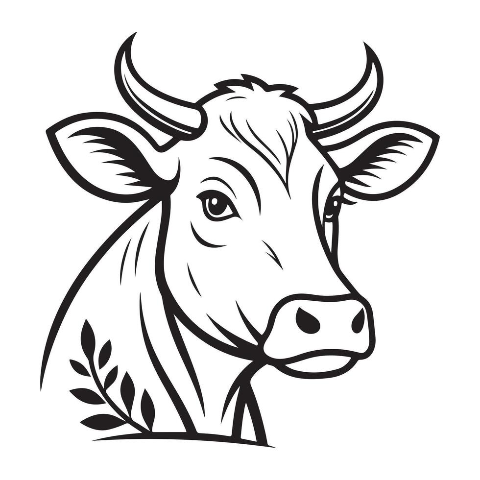 Cow Silhouette for Logos and Prints vector
