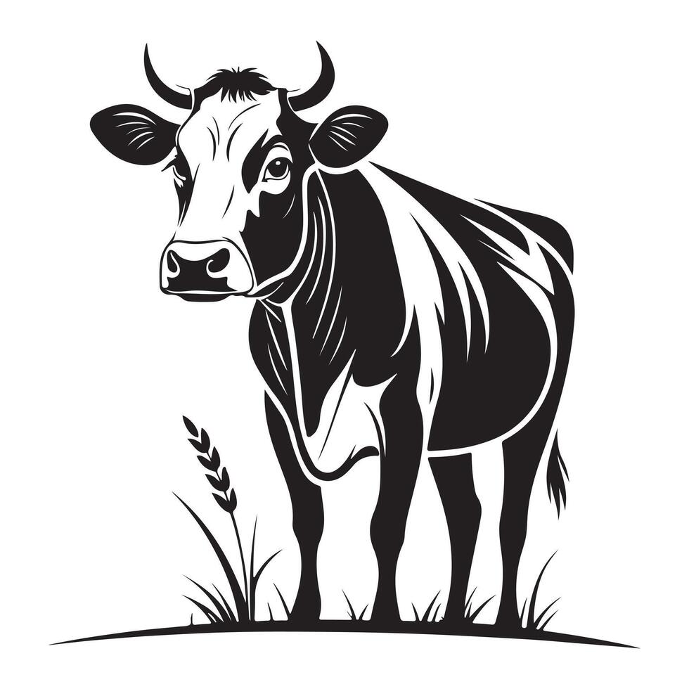 Farm Cow Silhouette Design vector