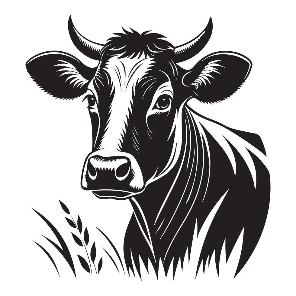 Cow Profile Silhouette Design vector