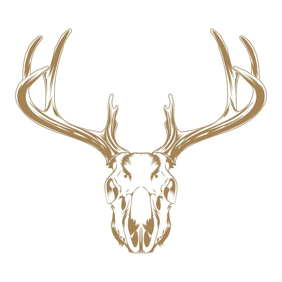 deer head skull , art design vector