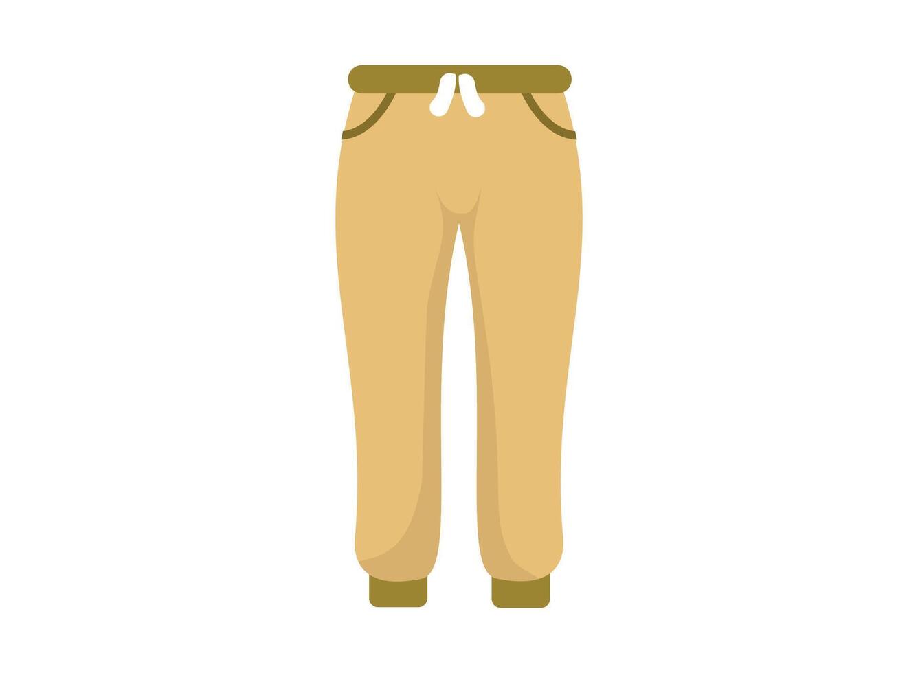 Illustration of an Clothes Sweat Pants Flat Icon vector