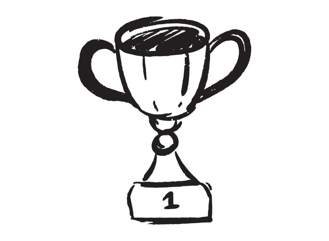 Illustration of an Trophy University Handdrawn vector
