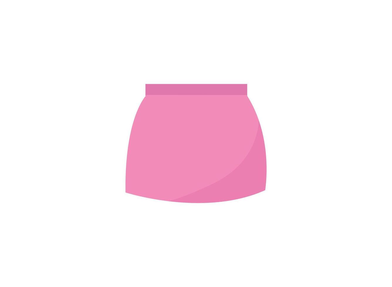 Illustration of an Clothes Pink Skirt Flat Icon vector