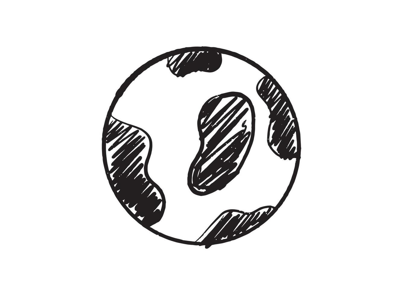 Illustration of an Space Earth Handdrawn vector