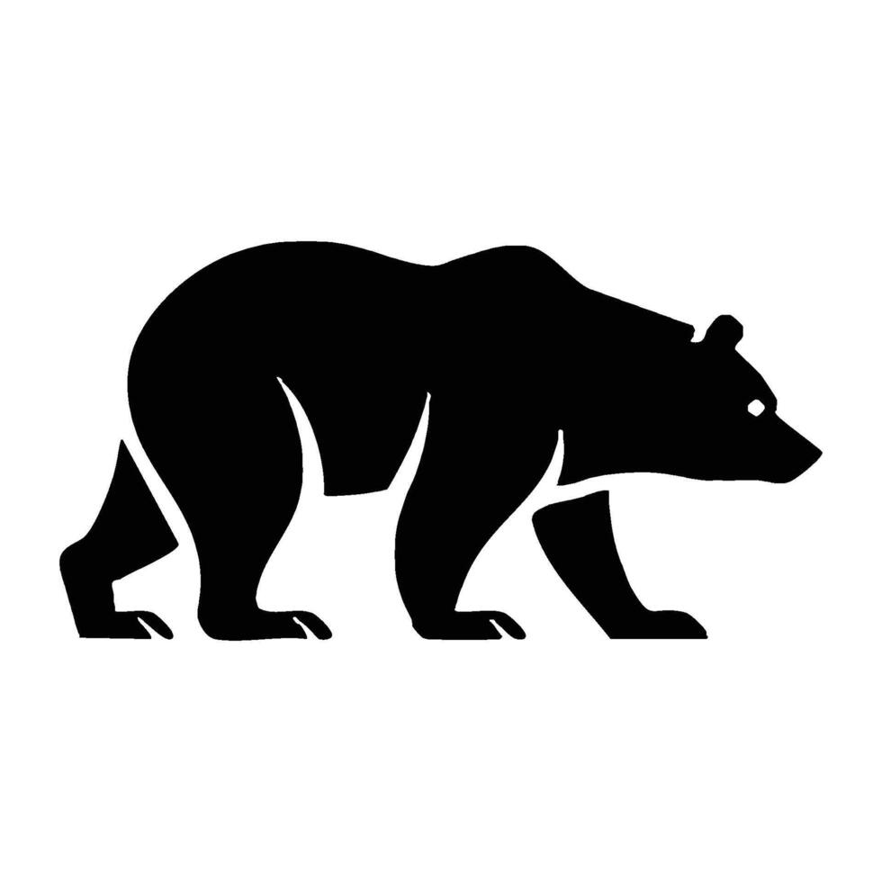 a black bear silhouette vector
