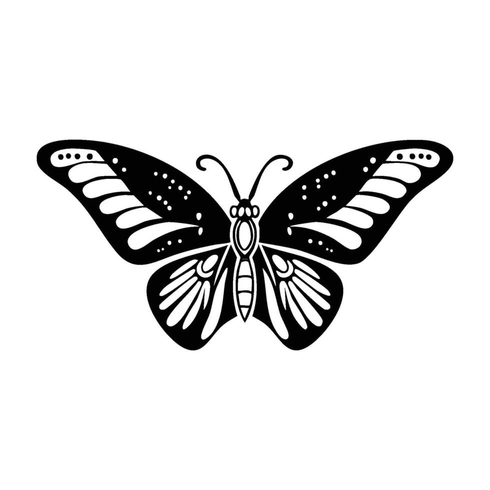 butterfly icon isolated on white background vector