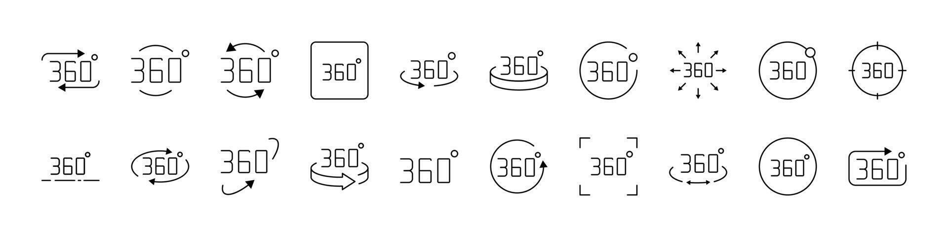 Collection of 360 Related Line Icons. Outline Signs for Graphic and Web Design, Apps, Adverts, Various Cards vector