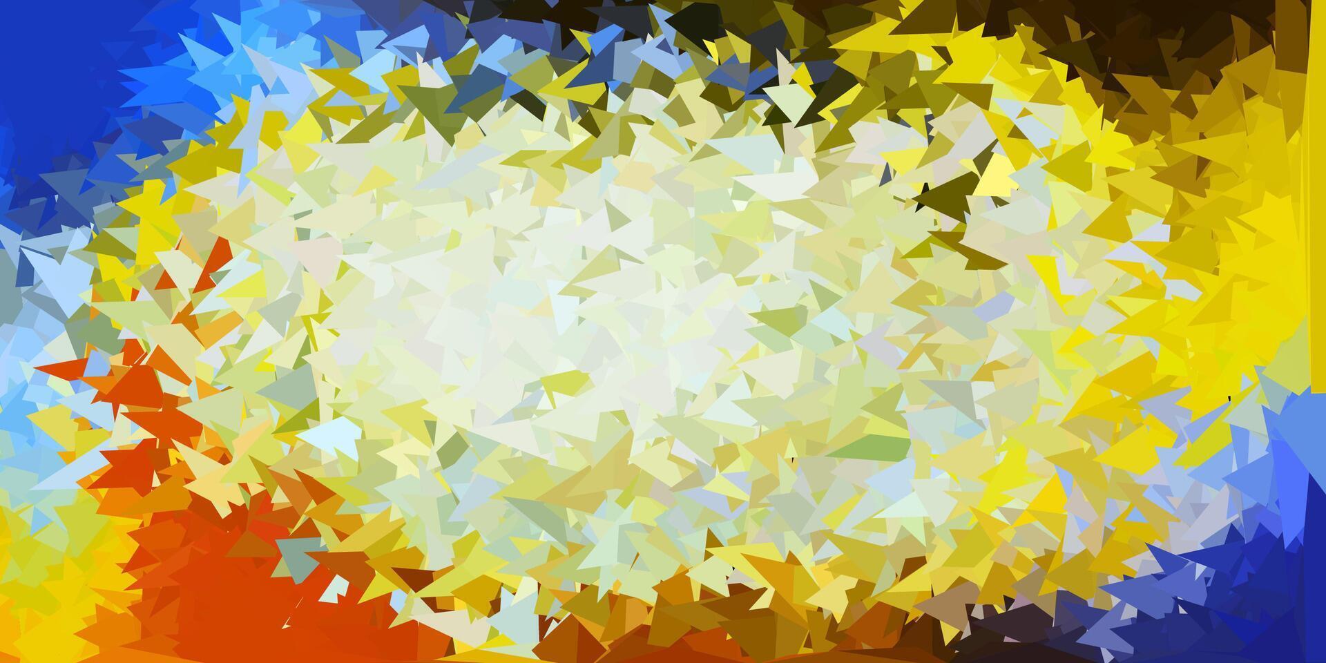 Light blue, yellow triangle mosaic design. vector