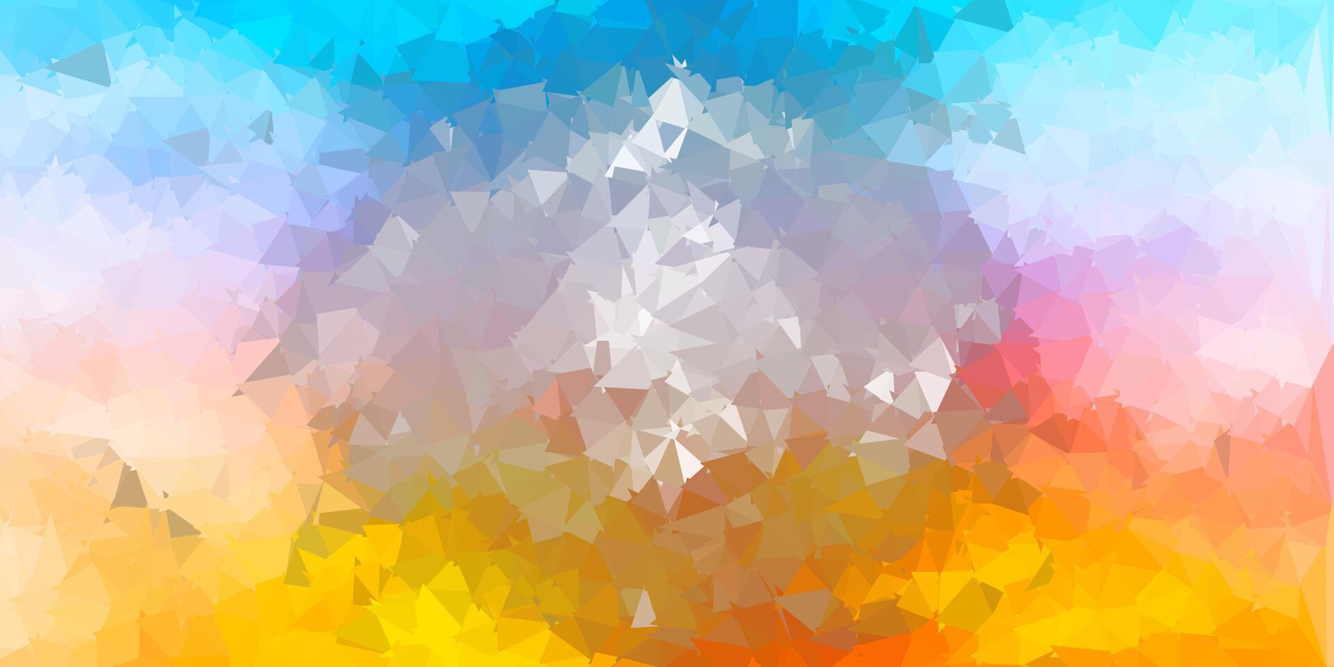 Light blue, yellow triangle mosaic pattern. vector