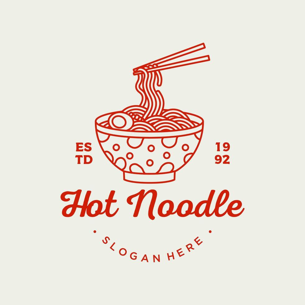 Noodle logo can be easily used on menus, packaging and advertising materials. vector