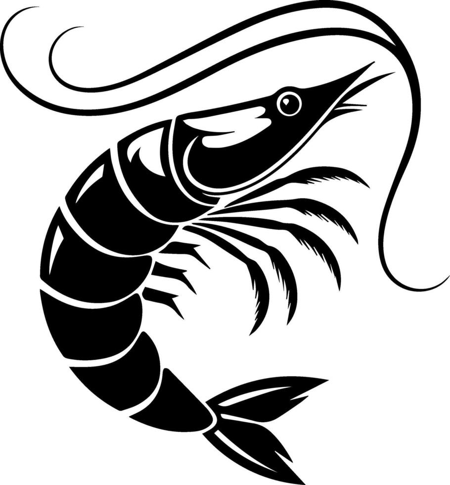 Shrimp icon and illustration. vector