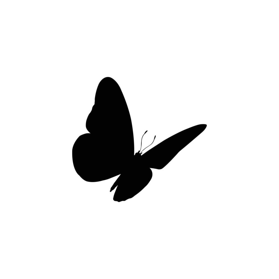 Elegant Moth Silhouette Icon for Logos and Graphics vector