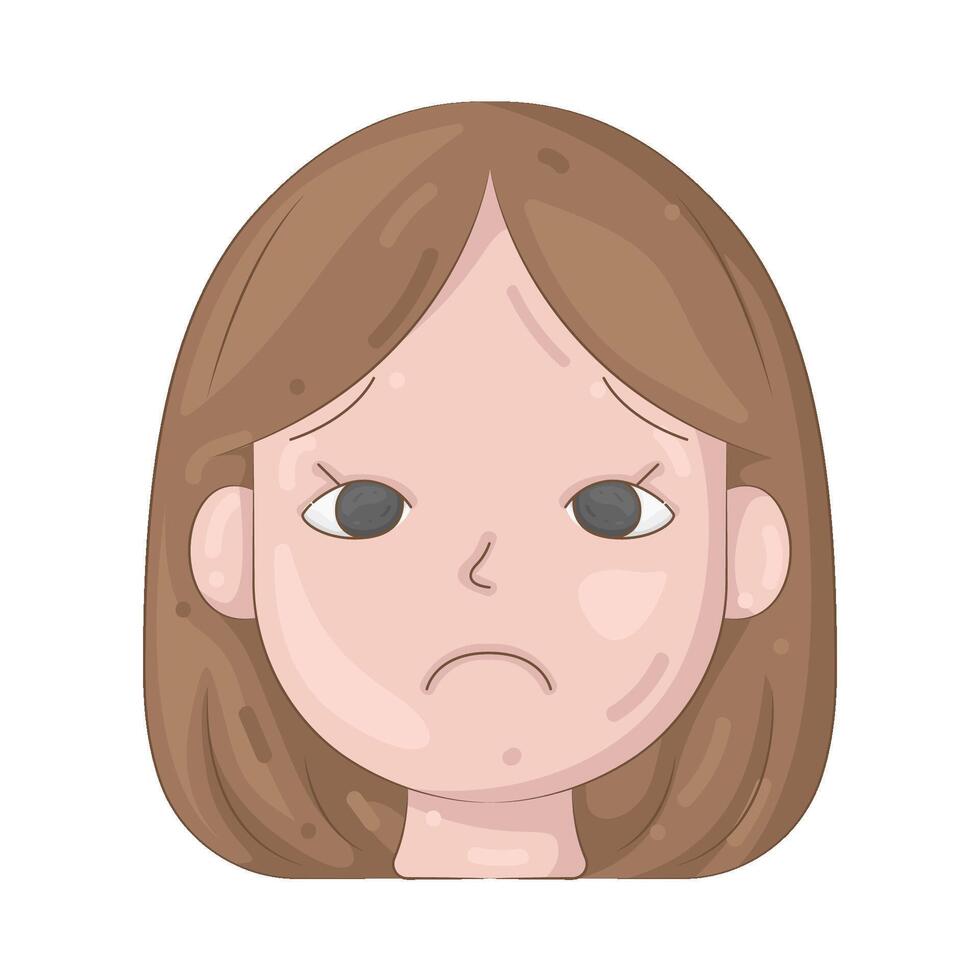 Illustration of Sad Face vector